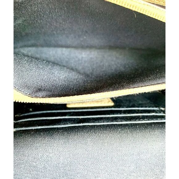 Cole Haan COATED BEIGE GENUINE LEATHER FLAP SMALL X-BODY SHOULDER BAG MESSENGER - Picture 10 of 11